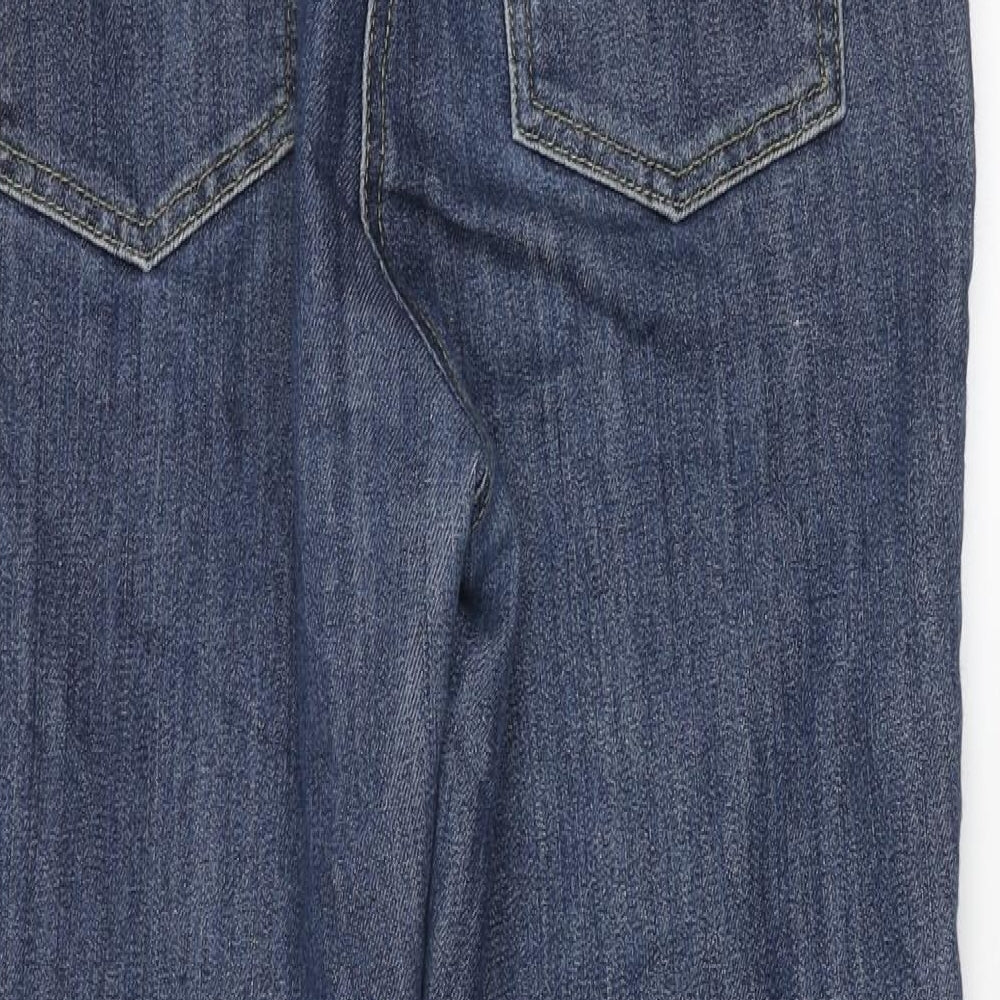 JoJo Maman Womens Blue Cotton Straight Jeans Size 10 L29 in Regular