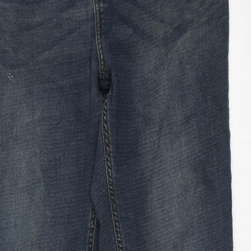 Livergy Mens Blue Cotton Straight Jeans Size 36 in L31 in Regular Button