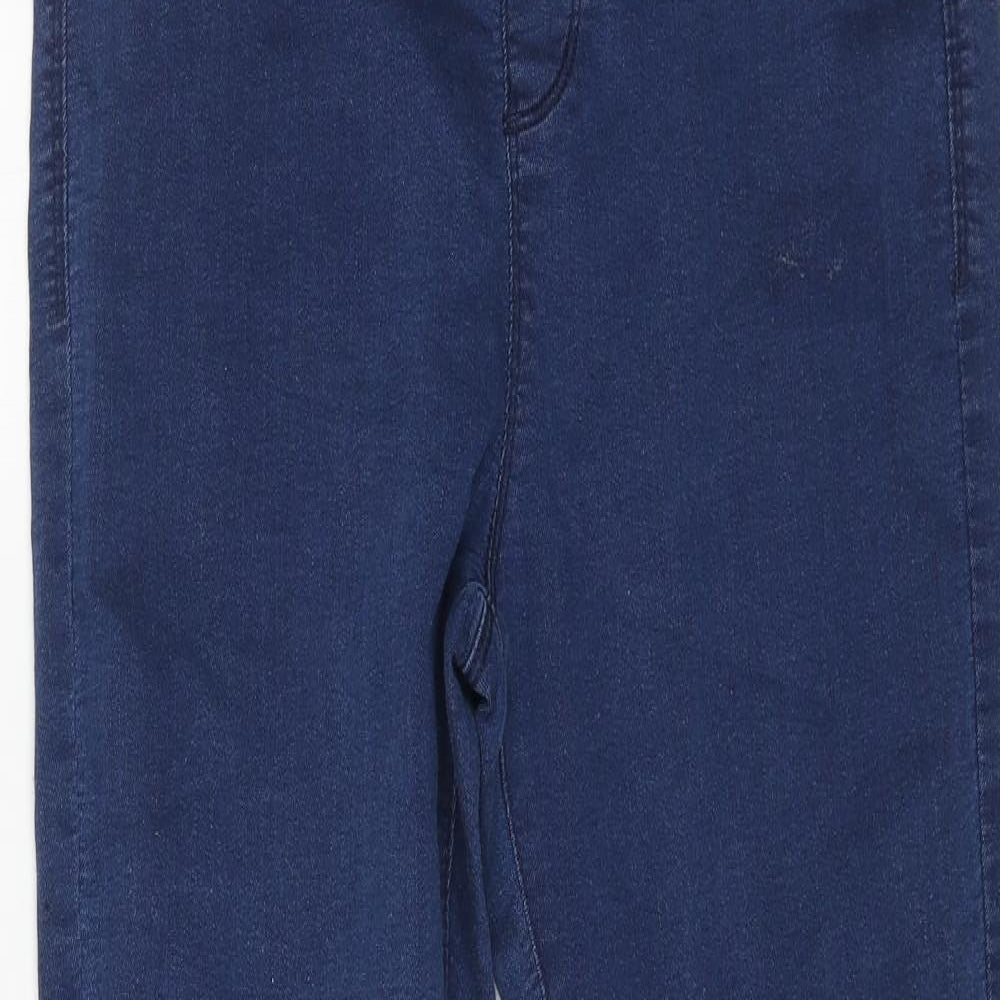 Marks and Spencer Womens Blue Cotton Skinny Jeans Size 14 L29 in Regular