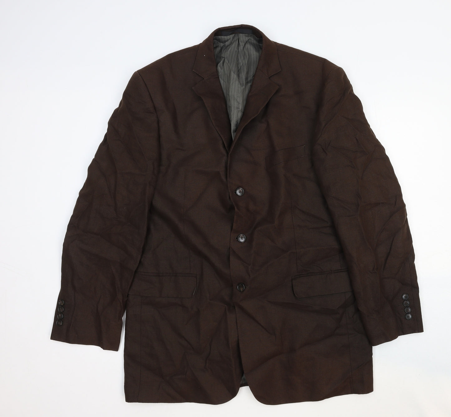 Marks and Spencer Mens Brown Wool Jacket Suit Jacket Size 42 Regular