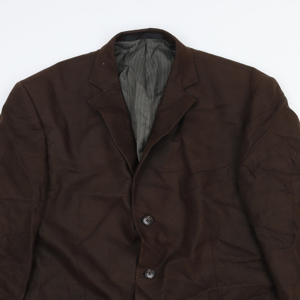 Marks and Spencer Mens Brown Wool Jacket Suit Jacket Size 42 Regular