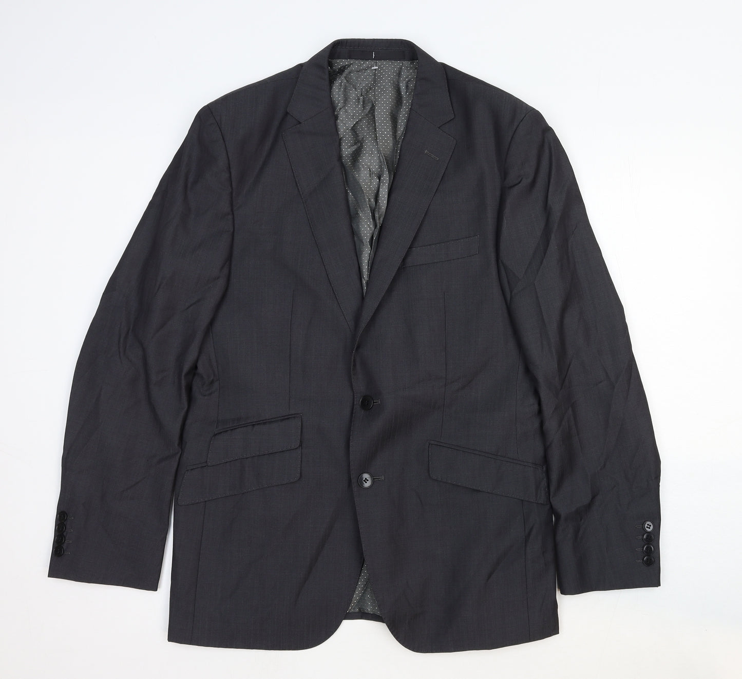 Marks and Spencer Mens Grey Wool Jacket Suit Jacket Size 40 Regular