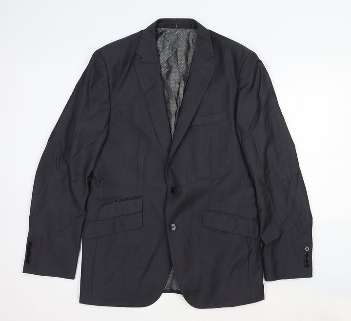 Marks and Spencer Mens Grey Wool Jacket Suit Jacket Size 40 Regular