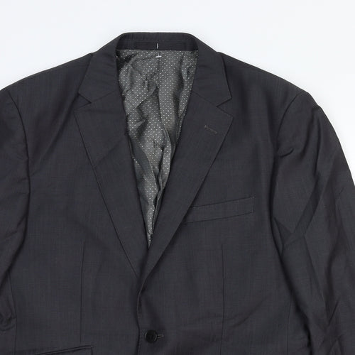 Marks and Spencer Mens Grey Wool Jacket Suit Jacket Size 40 Regular