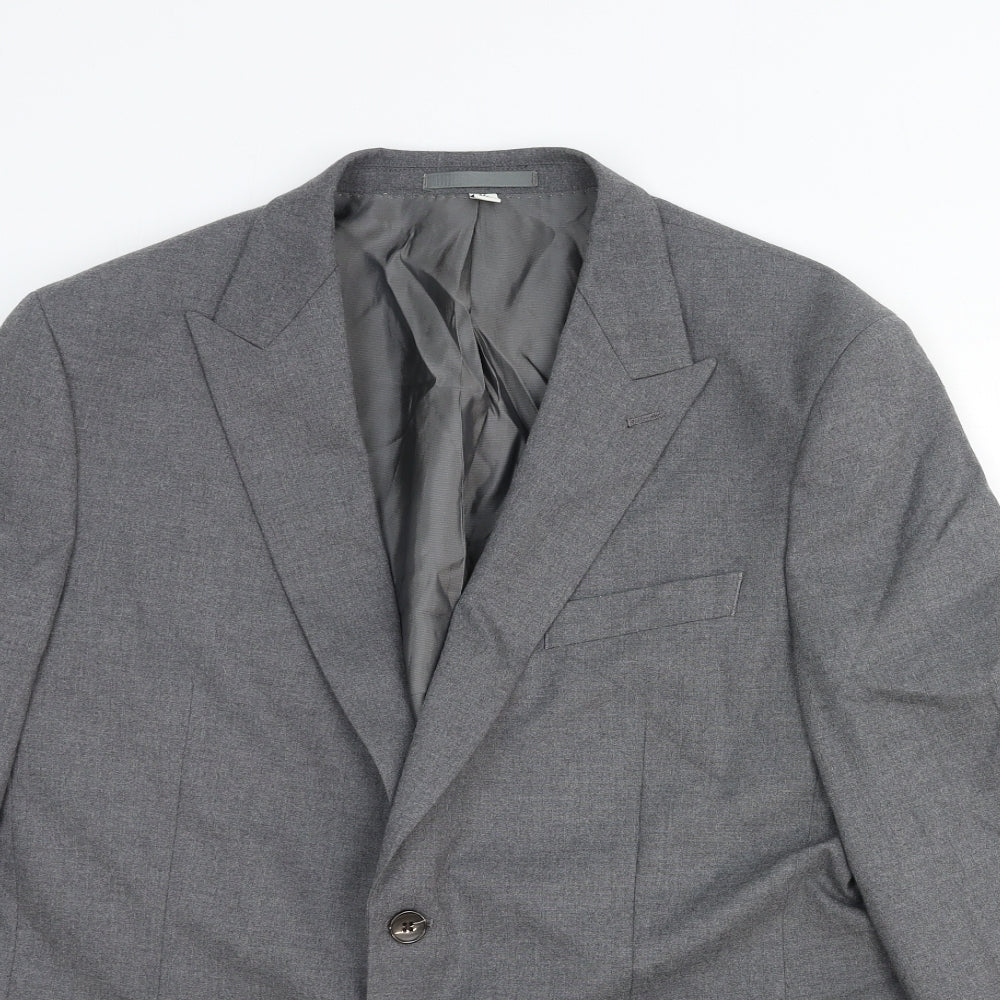 Marks and Spencer Mens Grey Wool Jacket Suit Jacket Size 42 Regular