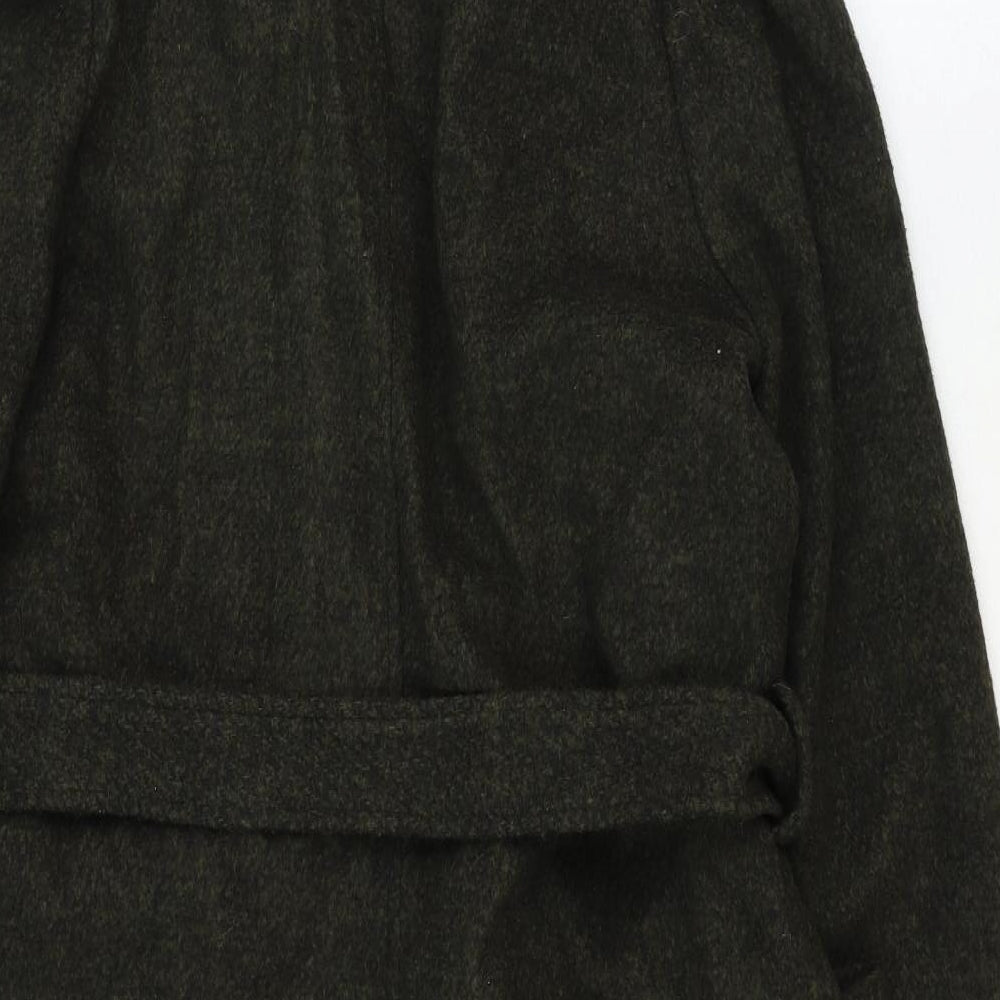New Look Womens Grey Overcoat Coat Size 12 Tie