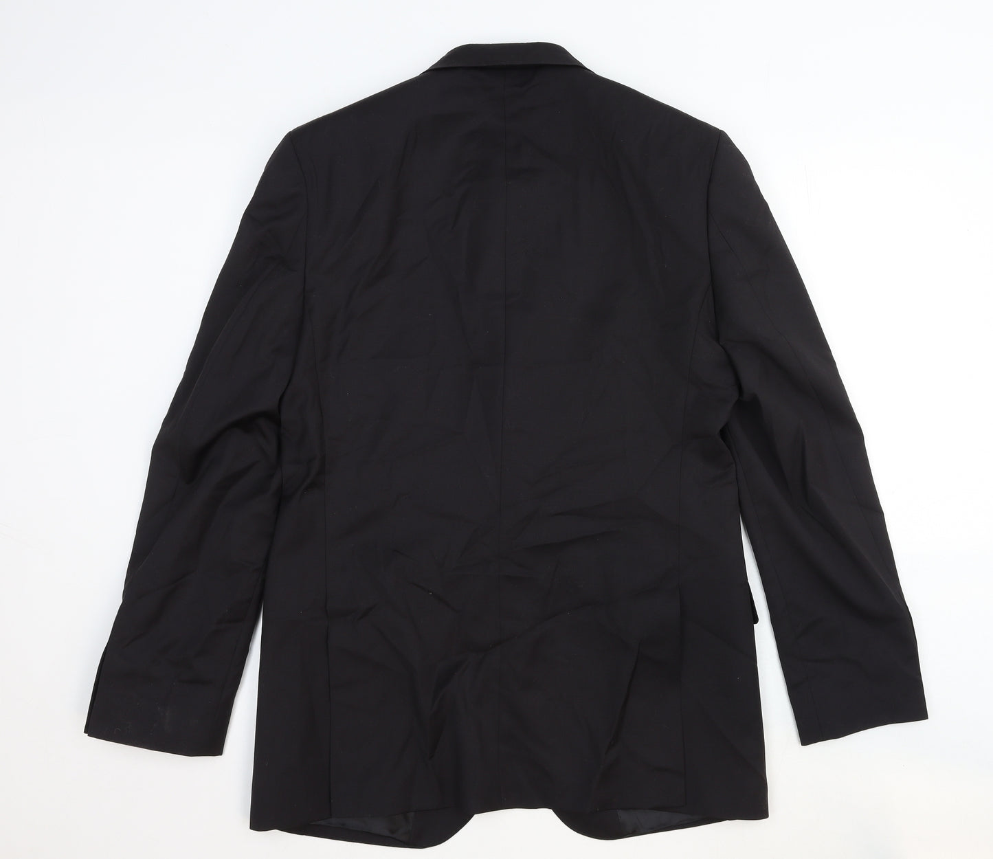 Marks and Spencer Mens Black Wool Jacket Suit Jacket Size 40 Regular