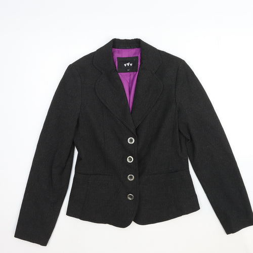 Per Una Womens Grey Wool Jacket Suit Jacket Size 10