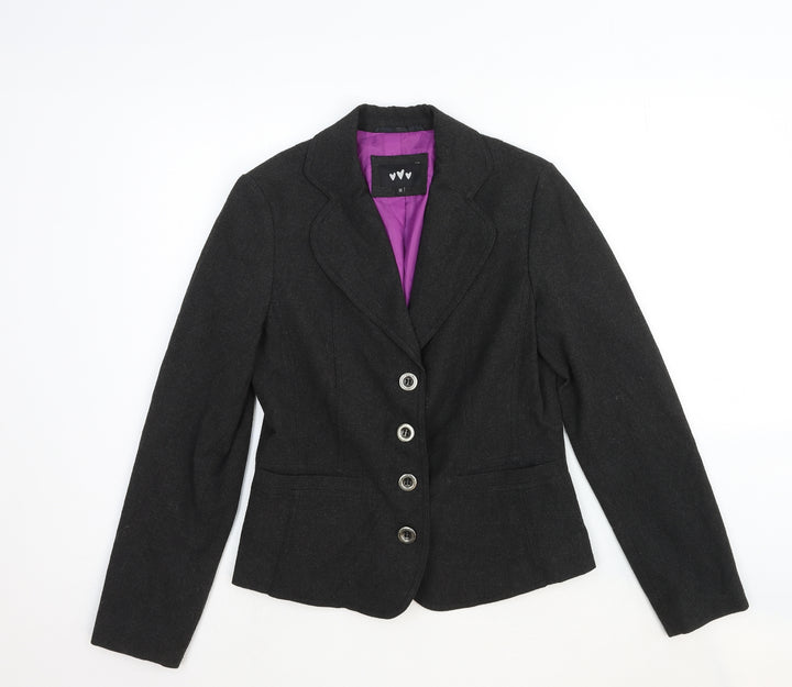 Per Una Womens Grey Wool Jacket Suit Jacket Size 10