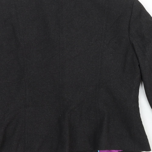 Per Una Womens Grey Wool Jacket Suit Jacket Size 10