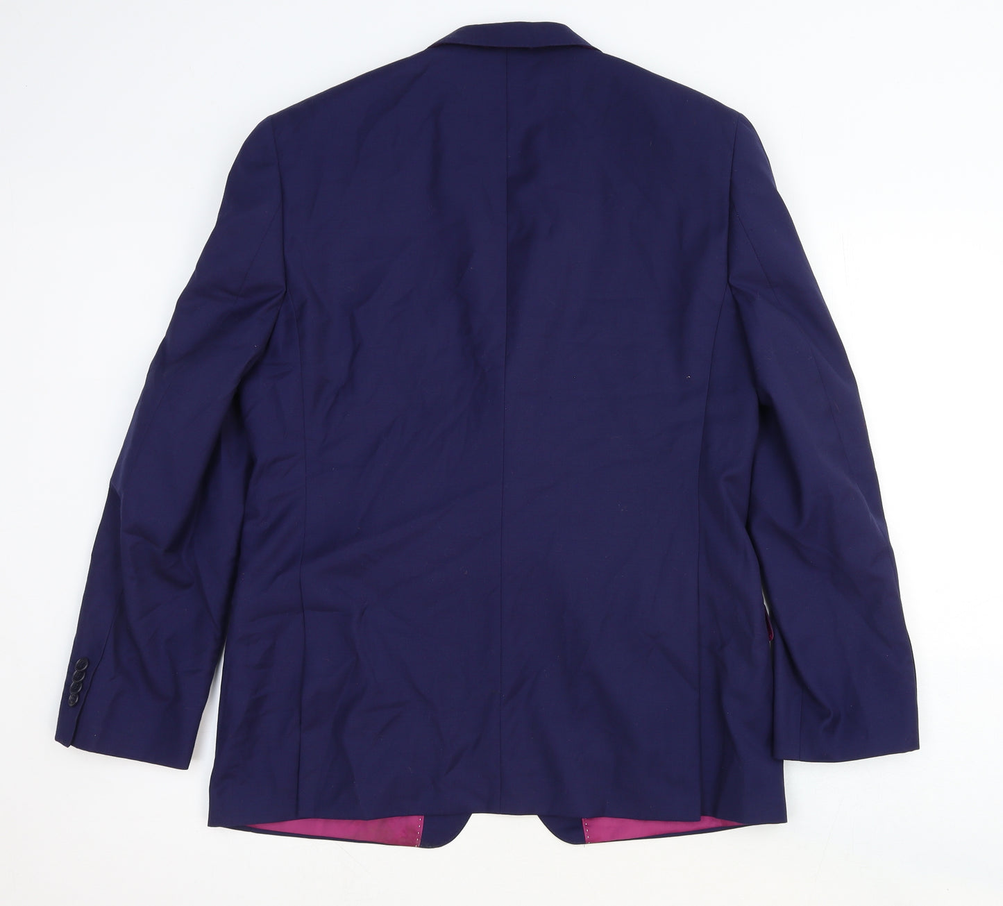 Performance suit Mens Blue Wool Jacket Suit Jacket Size 40 Regular