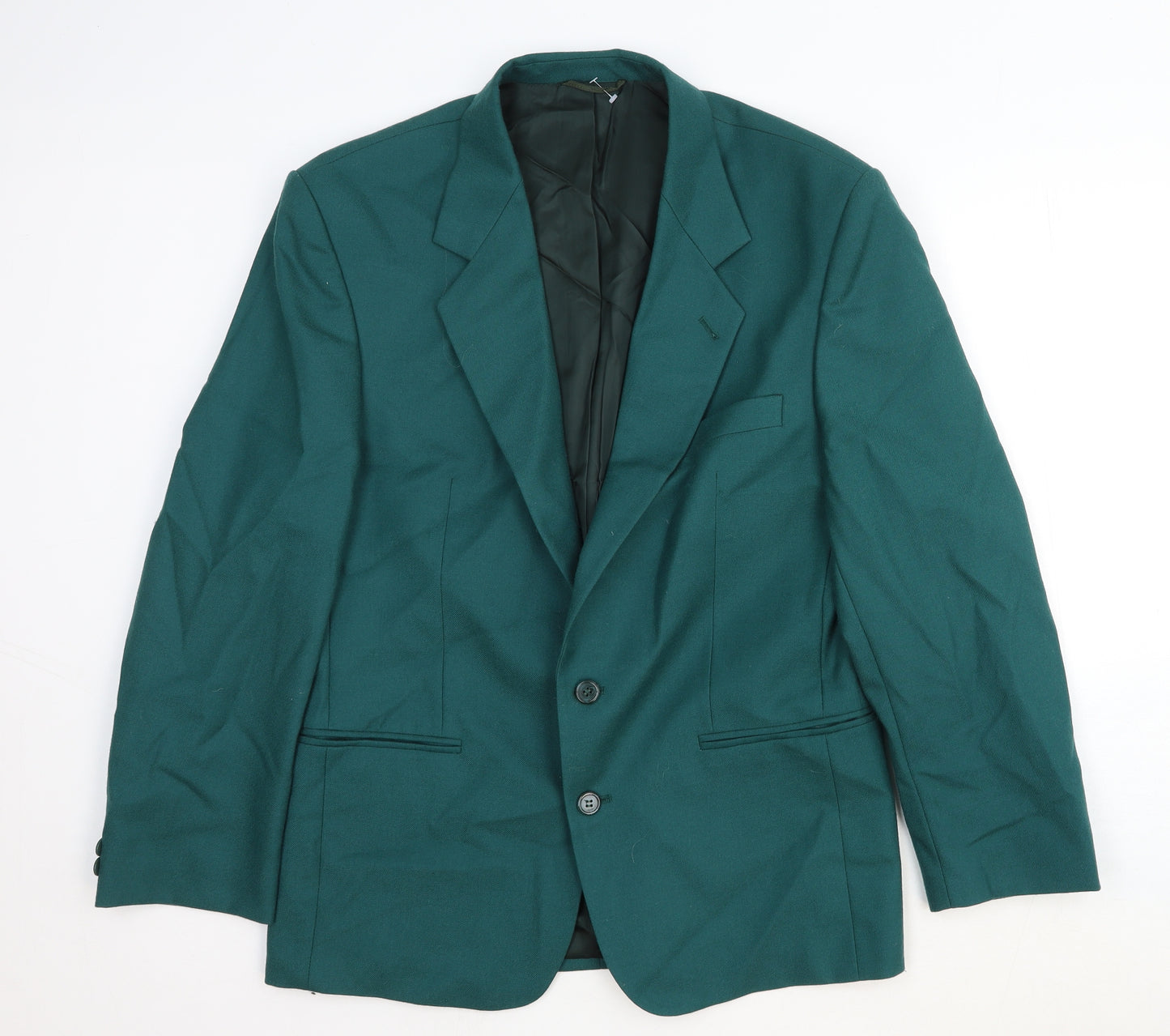 Skopes Mens Green Wool Jacket Suit Jacket Size 40 Regular
