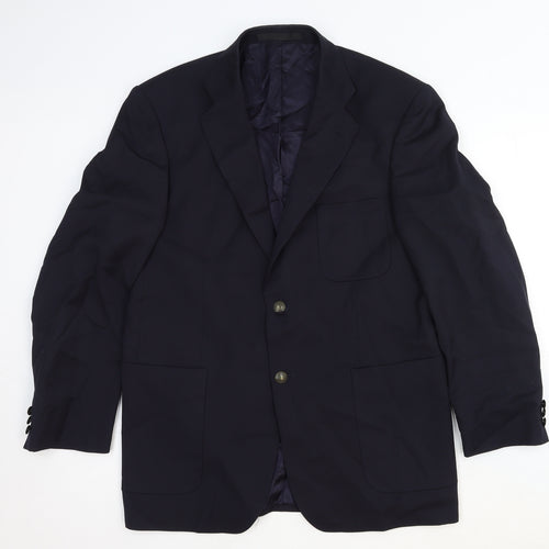 Marks and Spencer Mens Blue Wool Jacket Suit Jacket Size 40 Regular