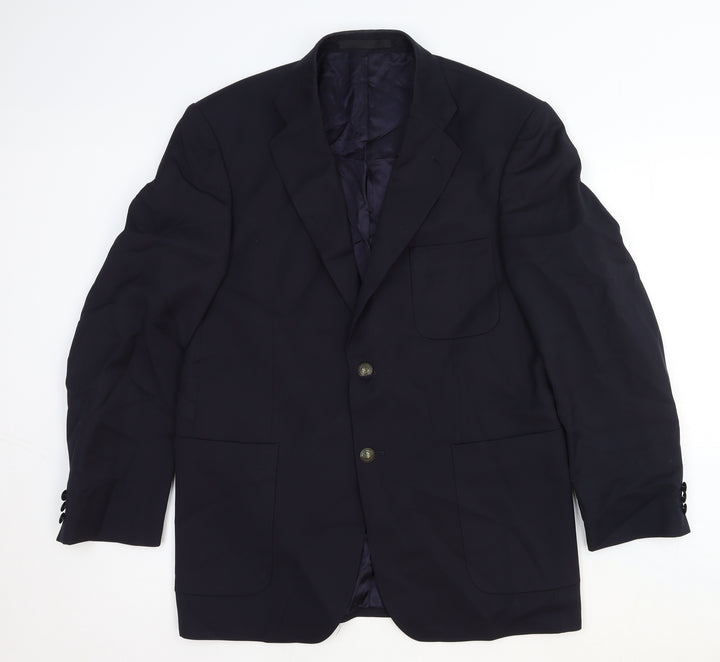 Marks and Spencer Mens Blue Wool Jacket Suit Jacket Size 40 Regular