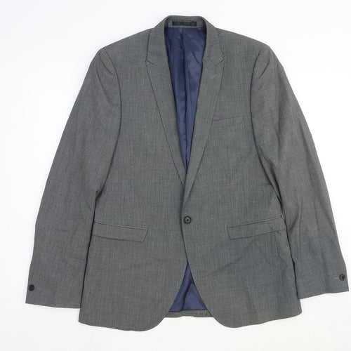 Debenhams Mens Grey Wool Jacket Suit Jacket Size 38 Regular
