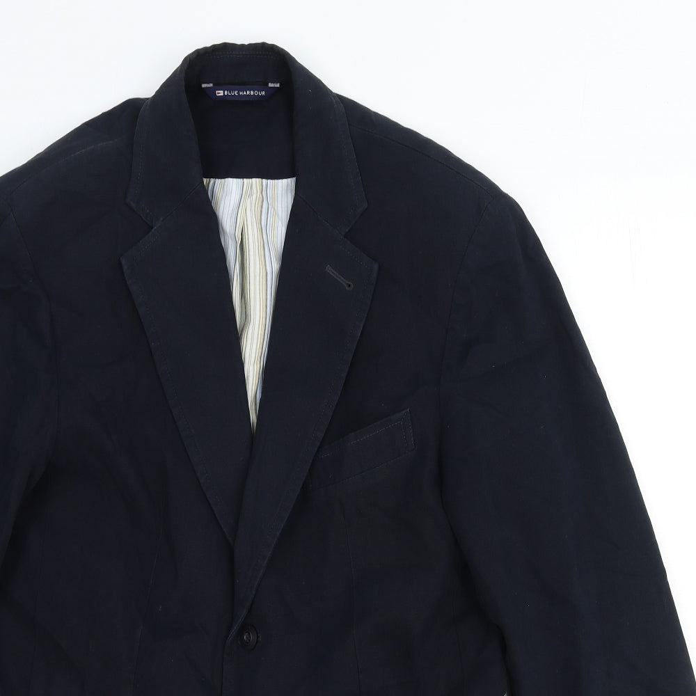 Marks and Spencer Mens Blue Jacket Blazer Size M Button