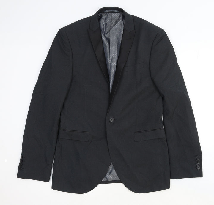 NEXT Mens Grey Wool Jacket Suit Jacket Size 38 Regular