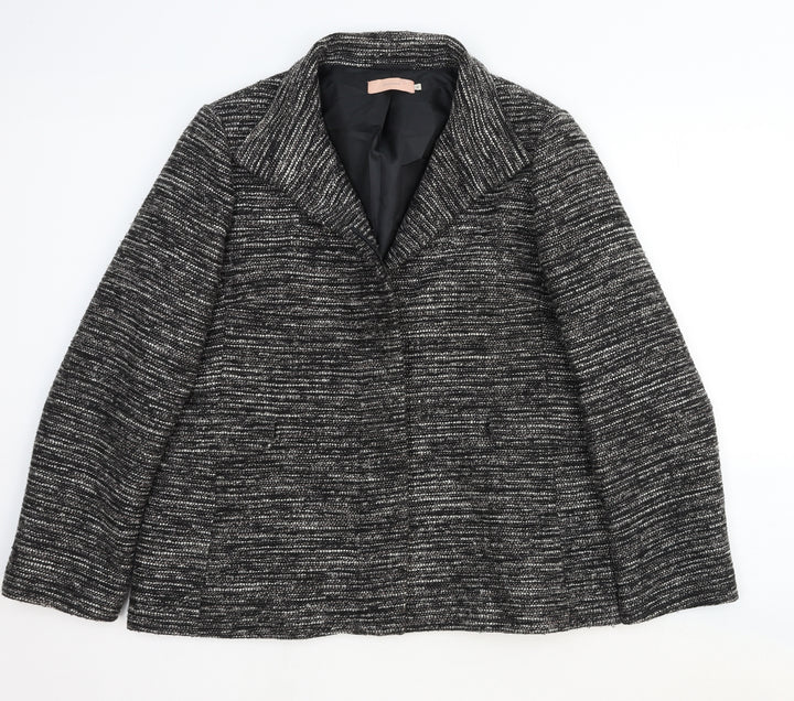 John Lewis Womens Grey Jacket Blazer Size 18 Button