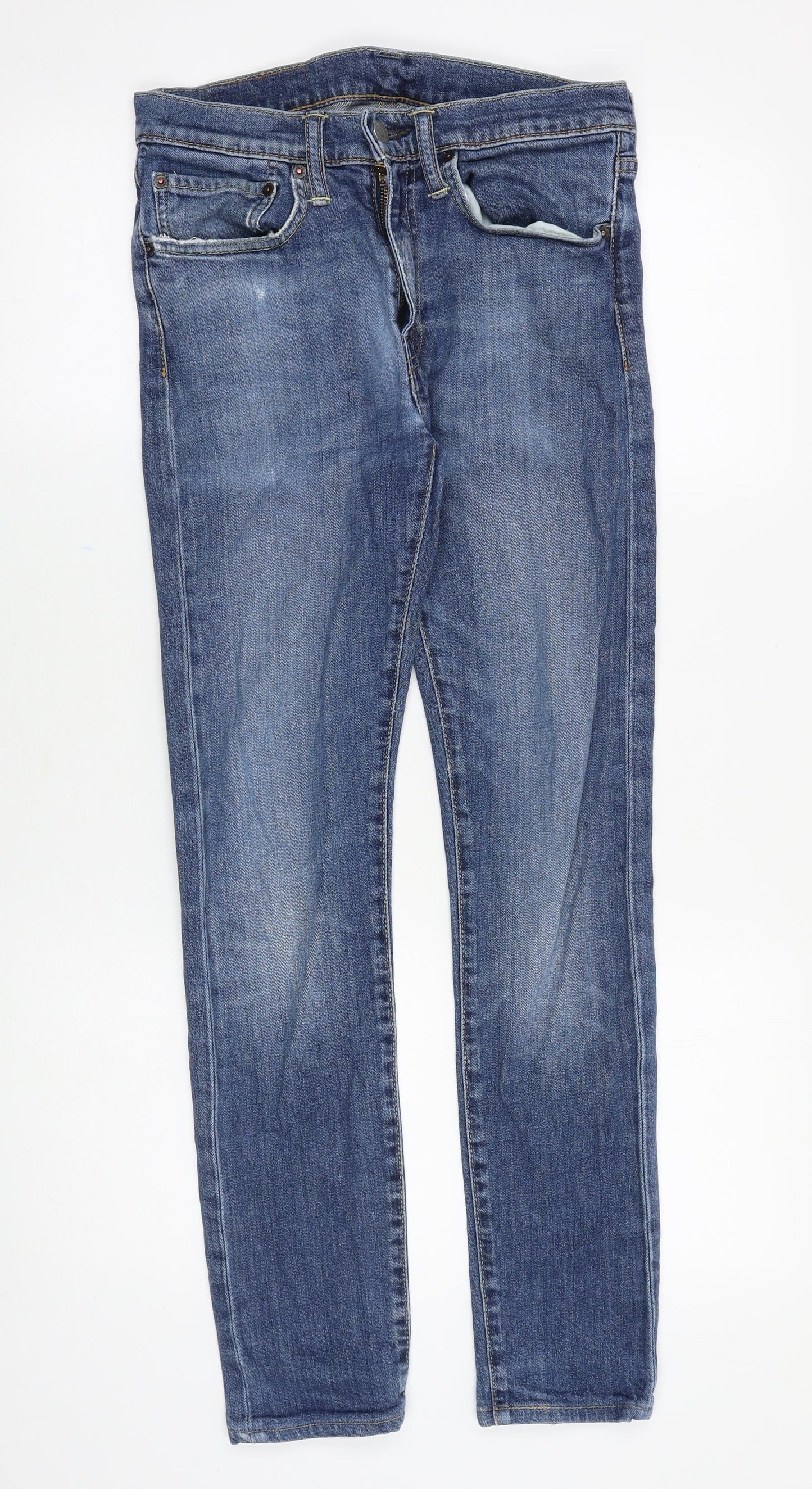 Signature by Levi Strauss & Co. Mens Blue Cotton Skinny Jeans Size 31 in Regular Zip