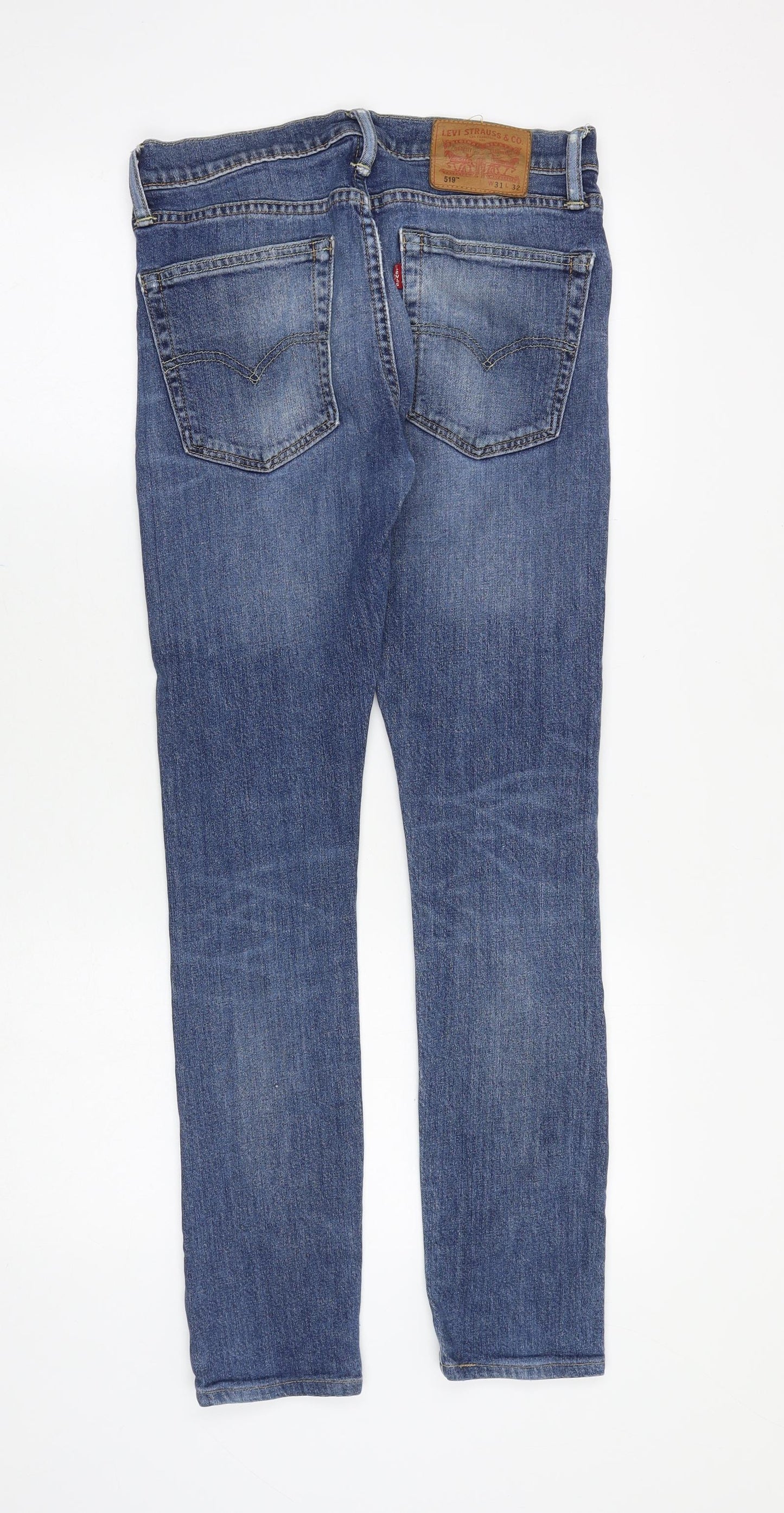 Signature by Levi Strauss & Co. Mens Blue Cotton Skinny Jeans Size 31 in Regular Zip