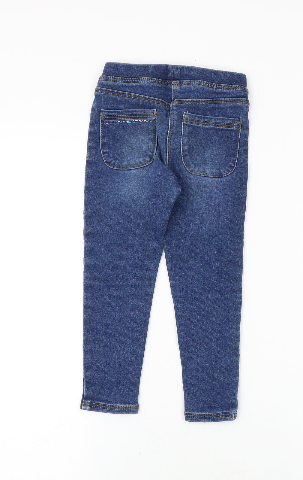 Nutmeg Girls Blue Cotton Jegging Jeans Size 3-4 Years Slim Pullover