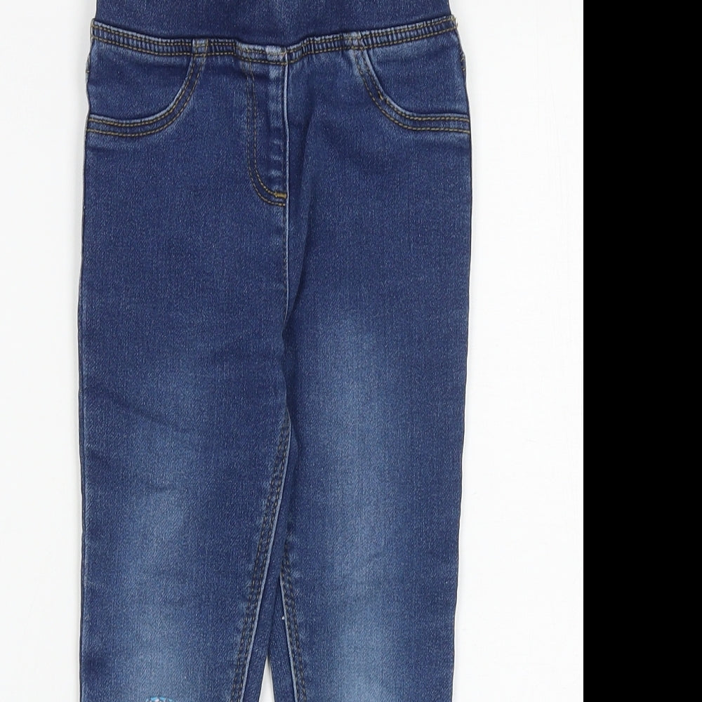 Nutmeg Girls Blue Cotton Jegging Jeans Size 3-4 Years Slim Pullover