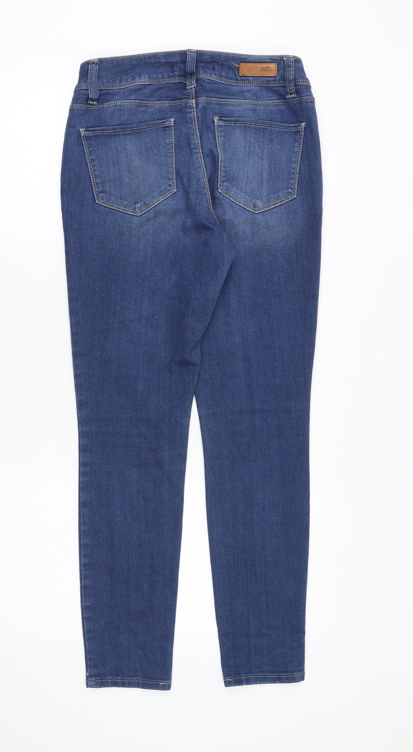 Royalty Womens Blue Cotton Skinny Jeans Size 28 in Regular Zip