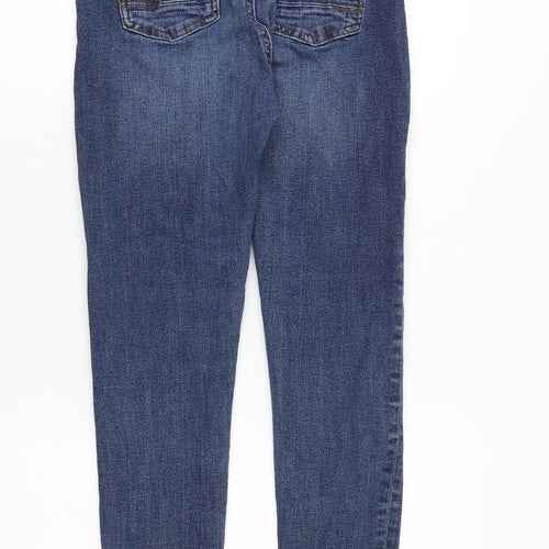George Boys Blue Cotton Skinny Jeans Size 12-13 Years Regular Zip