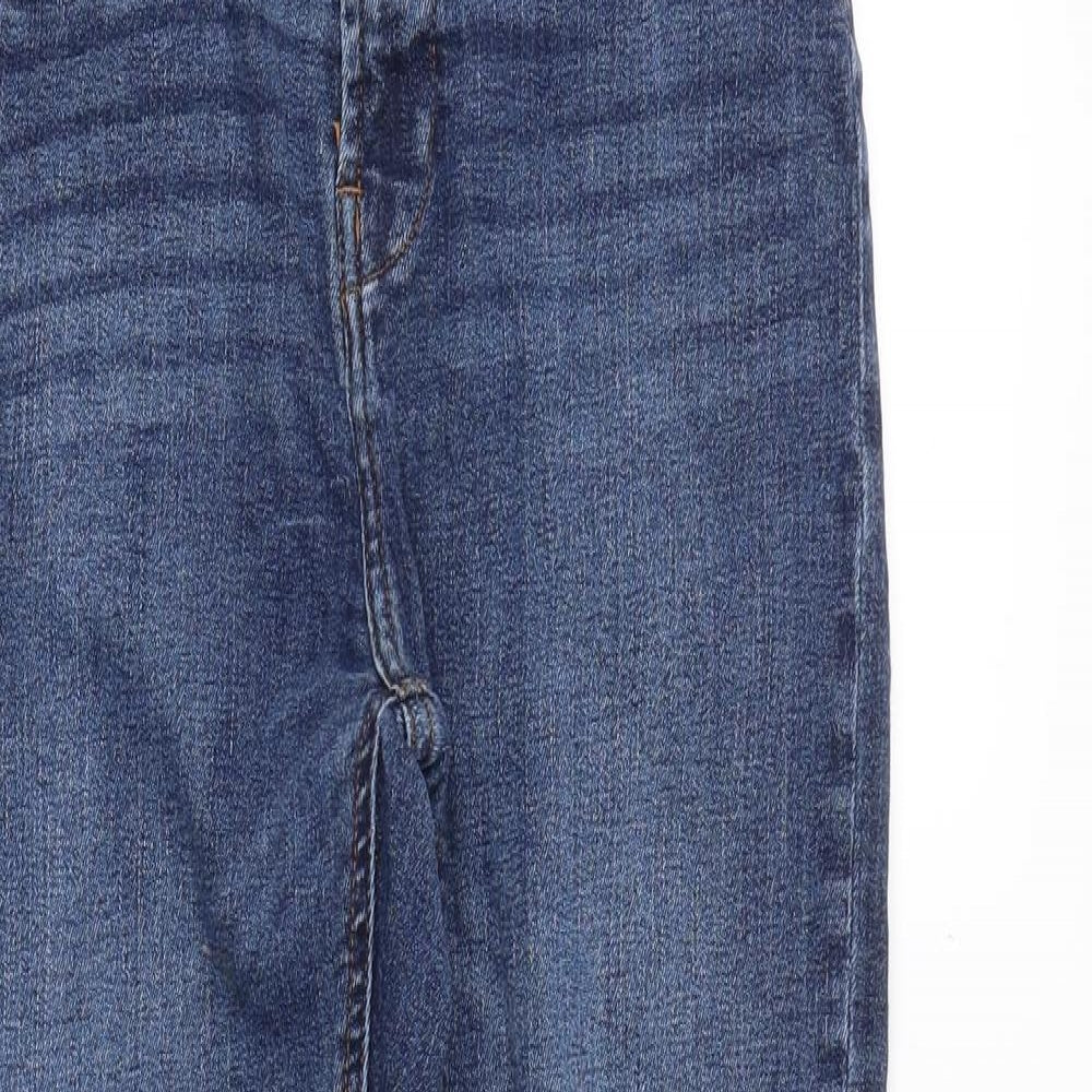 George Boys Blue Cotton Skinny Jeans Size 12-13 Years Regular Zip