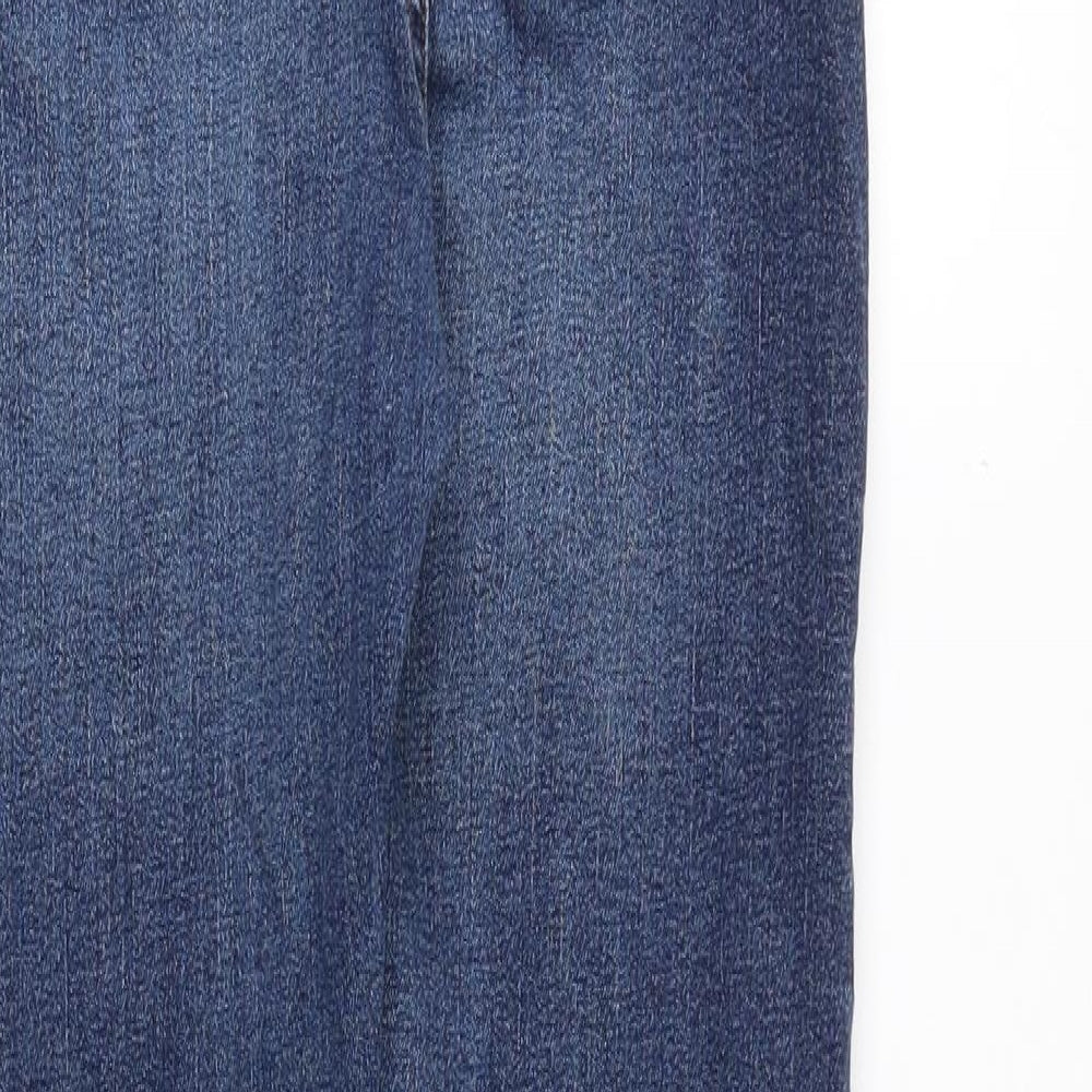 George Boys Blue Cotton Skinny Jeans Size 12-13 Years Regular Zip