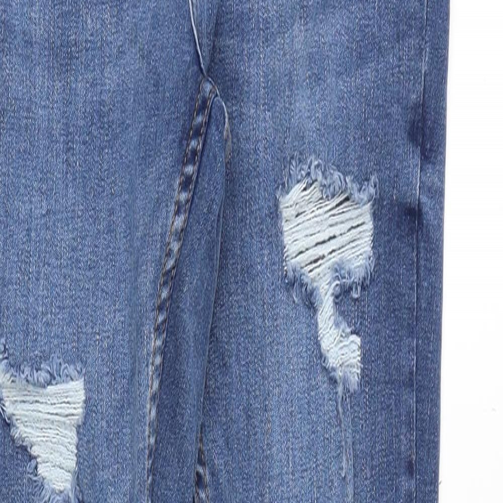 Denim & Co. Womens Blue Cotton Skinny Jeans Size 8 Slim Zip
