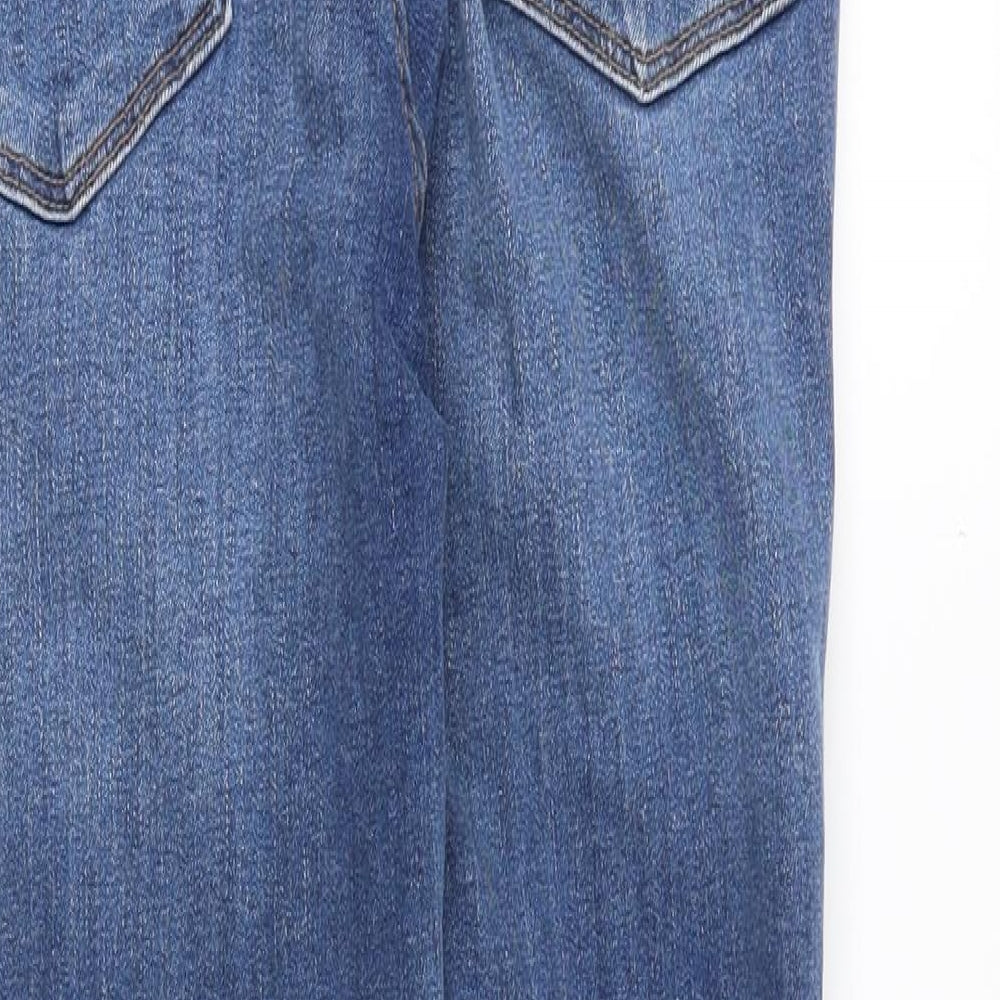 Denim & Co. Womens Blue Cotton Skinny Jeans Size 8 Slim Zip