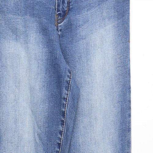 Royalty Womens Blue Cotton Skinny Jeans Size 6 Slim Zip