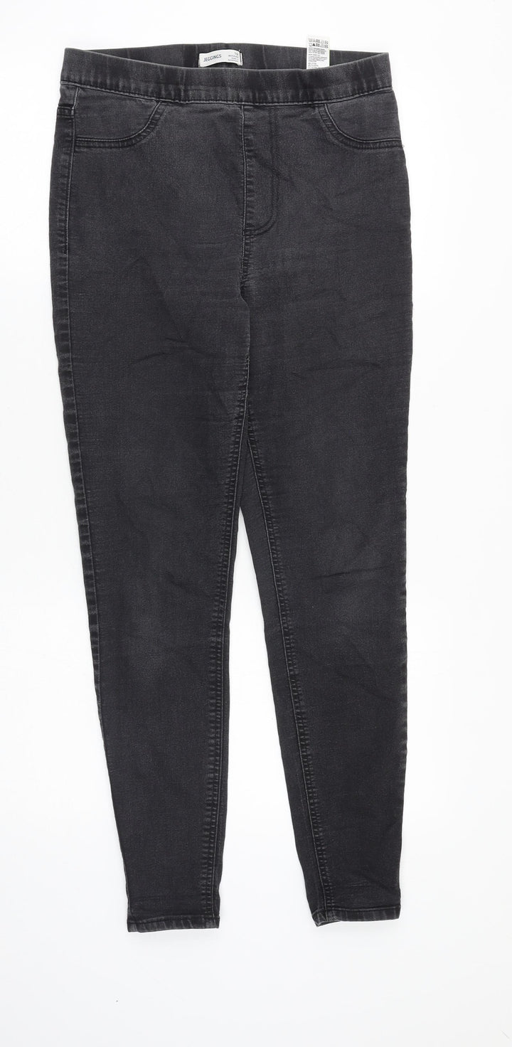 Marks and Spencer Womens Grey Cotton Jegging Jeans Size 10 Regular