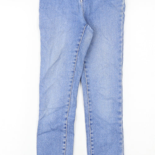 New Look Womens Blue Cotton Skinny Jeans Size 8 Slim Zip