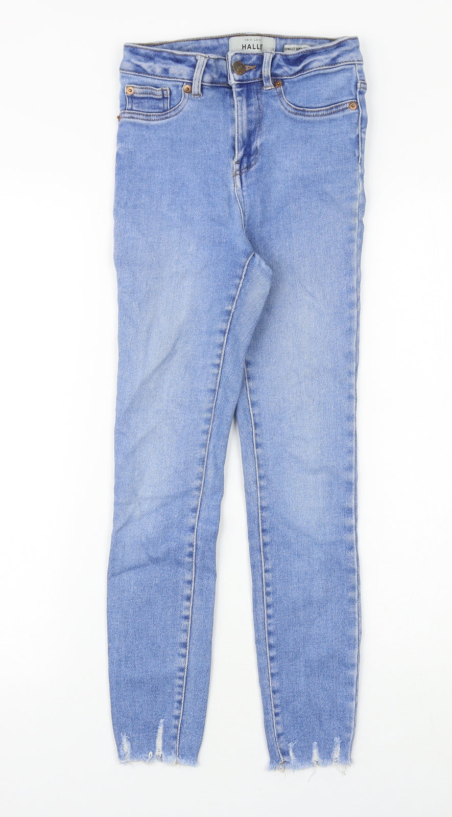New Look Womens Blue Cotton Skinny Jeans Size 8 Slim Zip