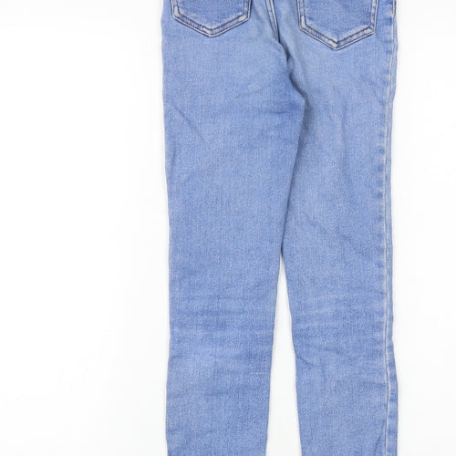New Look Womens Blue Cotton Skinny Jeans Size 8 Slim Zip