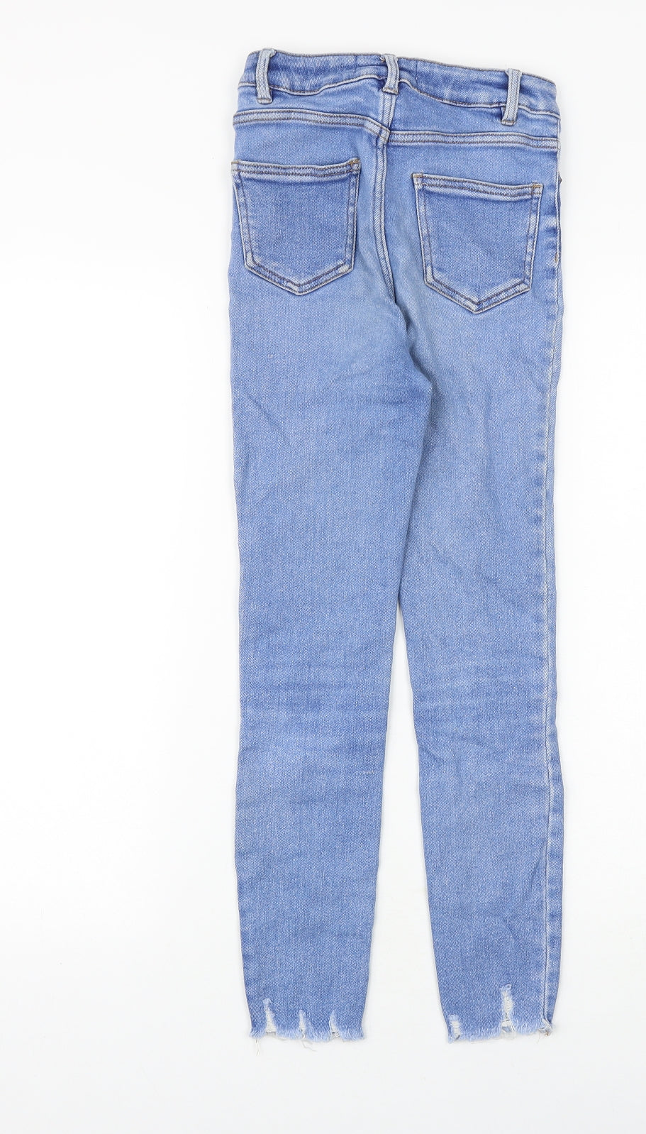 New Look Womens Blue Cotton Skinny Jeans Size 8 Slim Zip