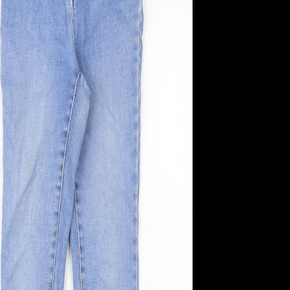 New Look Womens Blue Cotton Skinny Jeans Size 8 Slim Zip