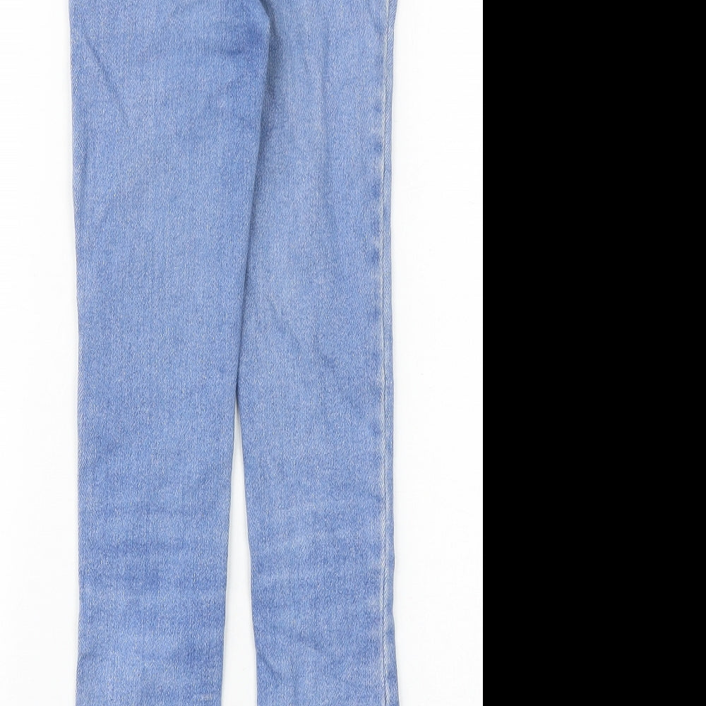 New Look Womens Blue Cotton Skinny Jeans Size 8 Slim Zip