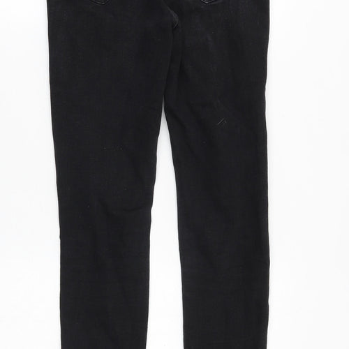 Denim & Co. Womens Black Cotton Skinny Jeans Size 8 Slim Zip