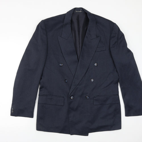 Lassics Mens Blue Polyester Jacket Suit Jacket Size 40 Regular
