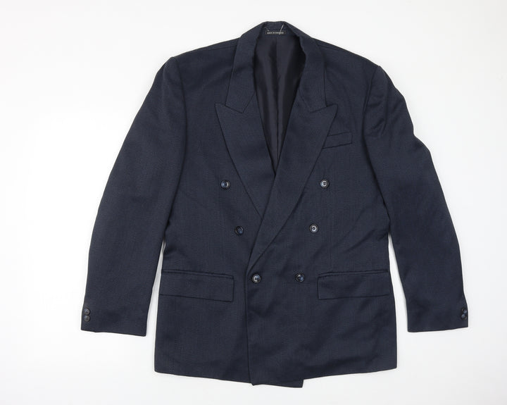 Lassics Mens Blue Polyester Jacket Suit Jacket Size 40 Regular