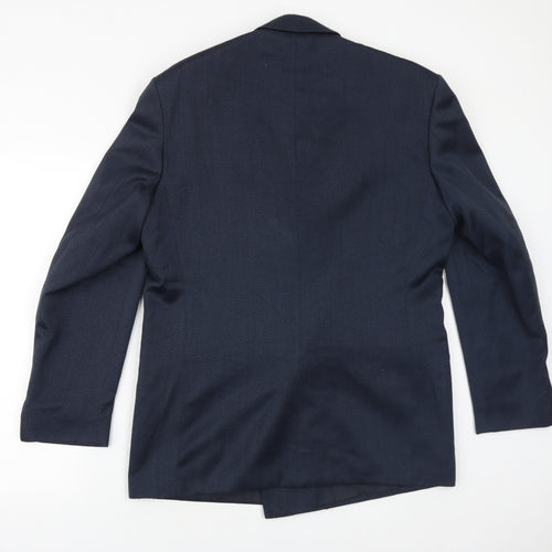 Lassics Mens Blue Polyester Jacket Suit Jacket Size 40 Regular