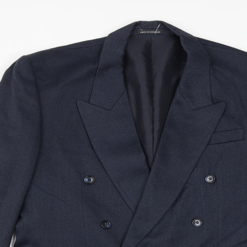 Lassics Mens Blue Polyester Jacket Suit Jacket Size 40 Regular