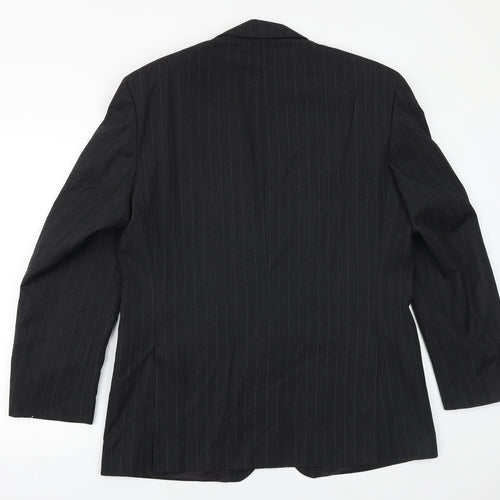SCOTT Mens Grey Striped Wool Jacket Suit Jacket Size 42 Regular
