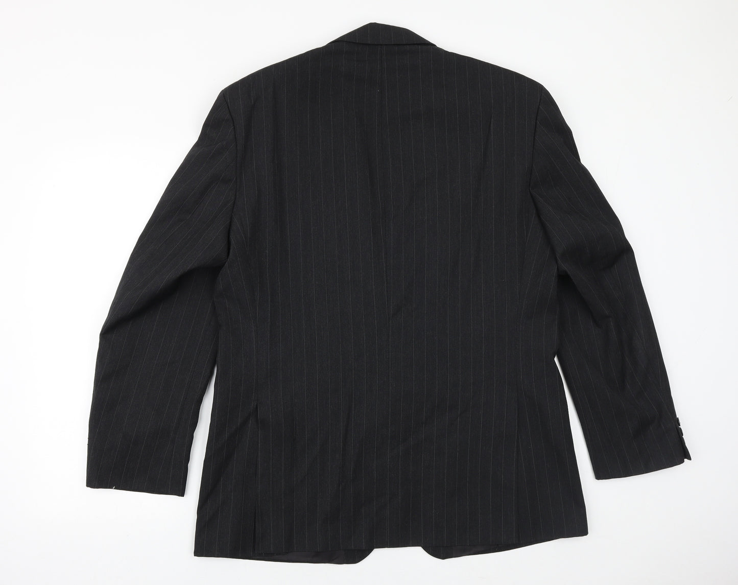 SCOTT Mens Grey Striped Wool Jacket Suit Jacket Size 42 Regular