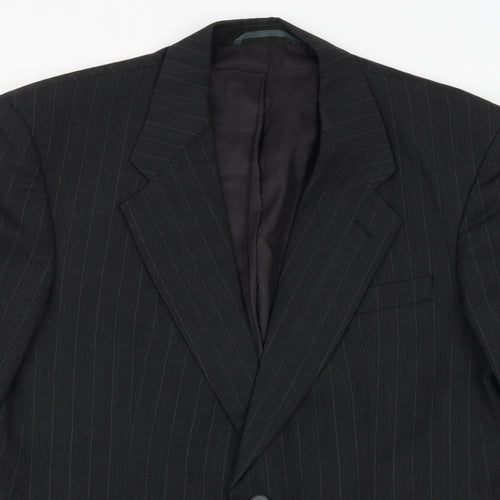 SCOTT Mens Grey Striped Wool Jacket Suit Jacket Size 42 Regular