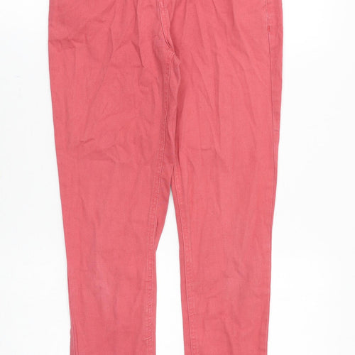 Denim 24/7 Womens Pink Cotton Skinny Jeans Size 10 Regular Zip