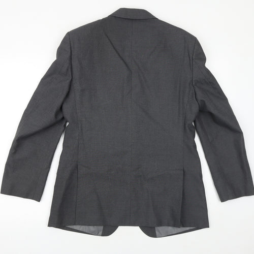 Marks and Spencer Mens Grey Polyester Jacket Suit Jacket Size 38 Regular